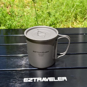 이지트래블러 티타늄싱글머그300세트(다크) 티타늄컵 등산컵